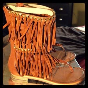 Moccasin style sandals by Eddie Marc size 6